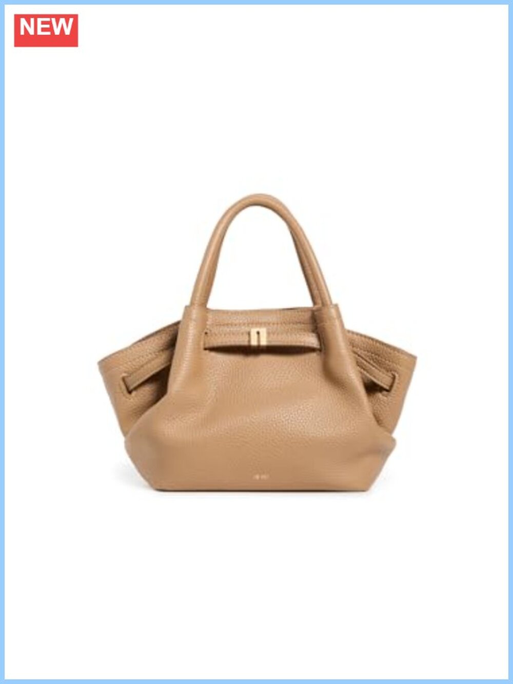 Faux Leather Mini Tote Bag with Adjustable Strap